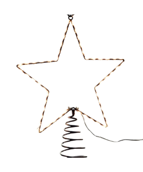 12.2"METAL SILVER LIGHTED MICRO LED LIGHTS ON STAR