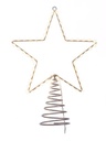 17.5"SILVER LIGHTED TREETOP LED LIGHS WRAP ON STAR