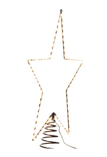 17.5"SILVER LIGHTED TREETOP LED LIGHS WRAP ON STAR