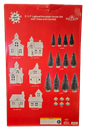 3-7.7"BATTERY OPERATED LIGHTED PORCELAIN TREES HOUSE & CANDLES 24PC