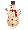 48" LIGHTED COLLAPSIBLE SNOWMAN