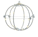 6´´WARM WHT LED FOLDBL METAL SPHERE
