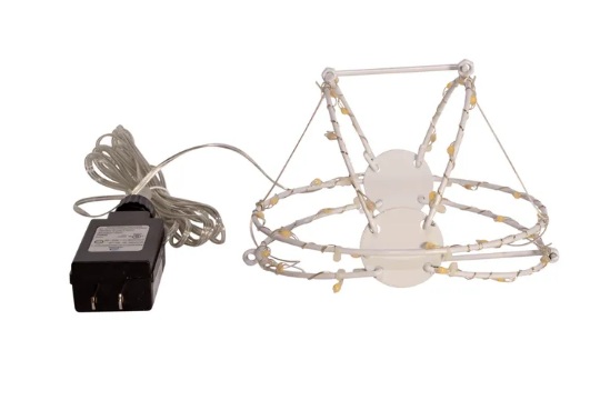 6´´WARM WHT LED FOLDBL METAL SPHERE