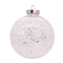 120MM SHATTERPROOF IRIDESCENT GLITTERED BALL ORNAMENTS 4-Piece Box