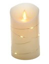 5"  BATTERY LED WHITE CANDLE  WITH FAIRY