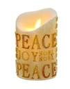 5"GOLD LED CANDLE W/FLICKER FLAME EFFECT. 
