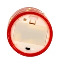 6" BATTERY OPERATED FLICKER FLAME RED CANDLE WITH FAIRY LIGHTS