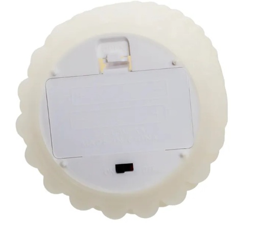 5"LED BUBBLE CANDLE W/FLICKER FLAME. USES 2 "AA" 