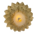 9´´BO LED FLCKR FLAME GOLD TREE CNDL