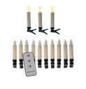 4 BATTERY OPERATED FLICKER FLAME LED CANDLE 10PC