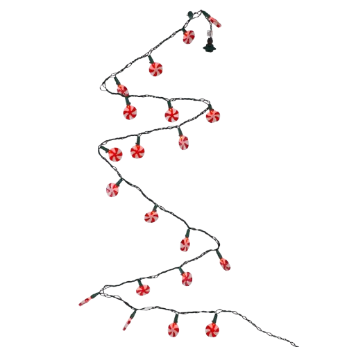 20/L 35MM RED LED CANDY LIGHT SET W/12"GRN LEAD