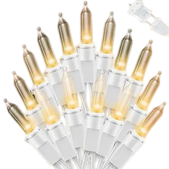 100 WARM WHITE MINI LED LIGNTS  (WHITE WIRE)