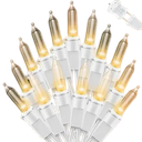 100 WARM WHITE MINI LED LIGNTS  (WHITE WIRE)