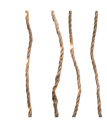 6'4P BROWN BURLAP ROPE LIGHTS LED