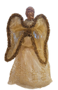 16"FABRIC RESIN EMBROIDED ANGEL W/SHEER WINGS