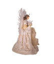 16"FIBER OPTIC LED GOLD & WHITE ANGEL TREETOP W/70