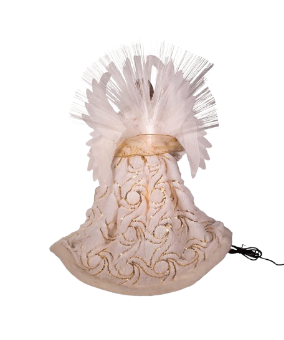 16"FIBER OPTIC LED GOLD & WHITE ANGEL TREETOP W/70