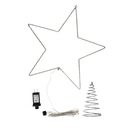 17.5"SILVER LIGHTED TREETOP LED LIGHS WRAP ON STAR