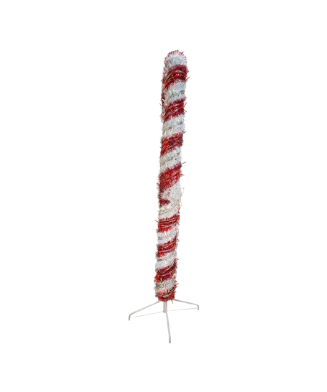 5 PRELIT R/W LED TINSELK CANDY CANE 