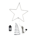 12.2"METAL SILVER LIGHTED MICRO LED LIGHTS ON STAR