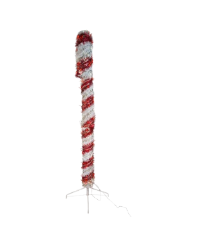 3 PRELIT R/W LED TINSEL CANDY CANE
