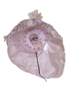 18"WHITE AND SILVER FIBER-OPTIC LED ANGEL TREETOP