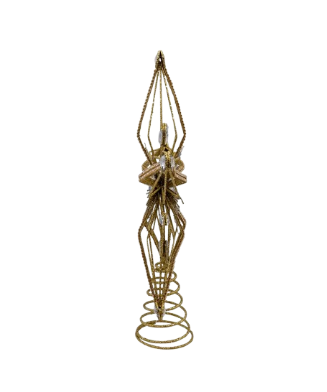 12.5"METAL GOLD & SILVER STAR TREETOP