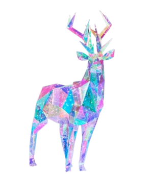 57´´H USB LIGHTED HOLOGRAPHIC HOLIDAY DEER REMOTE CONTROL