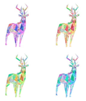 57´´H USB LIGHTED HOLOGRAPHIC HOLIDAY DEER REMOTE CONTROL