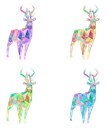 57´´H USB LIGHTED HOLOGRAPHIC HOLIDAY DEER REMOTE CONTROL
