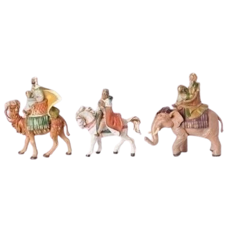5" SCALE 3 PC ST KING ON HORSE. FONTANINI