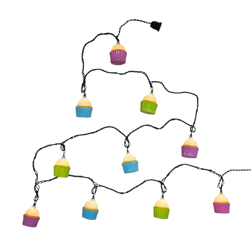 12" UL 10/L MULTICOLOR CUPCAKE LIGHT SET