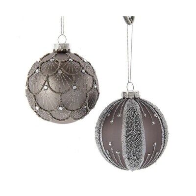 SILVER/BLK JEWELED GLS BALL INDIVIDUAL