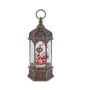11" BATTERY OPERATED LIGHT UP SANTA WATER LANTERN