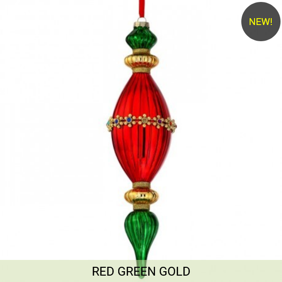13.5" GLASS LAYERED FINIAL ORNAMENT