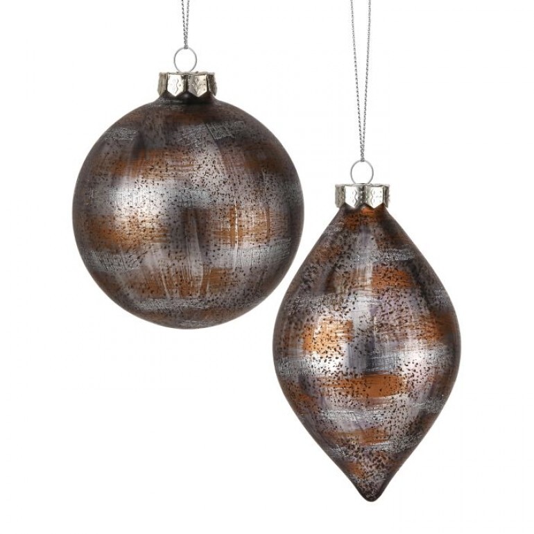 4-6" GLASS VINTAGE BALL/FINIAL ORNAMENT INDIVIDUAL