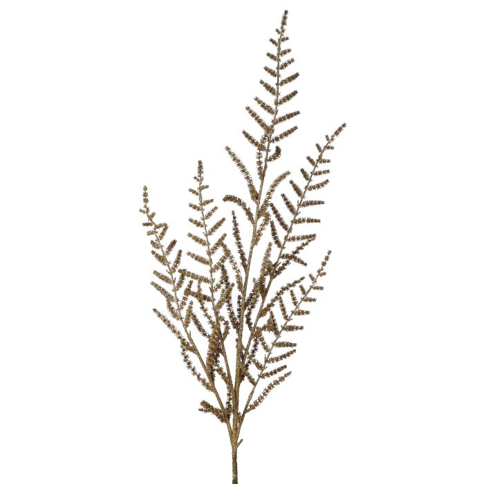 45" LAZER GLITTERED PINE SPRAY  GOLD