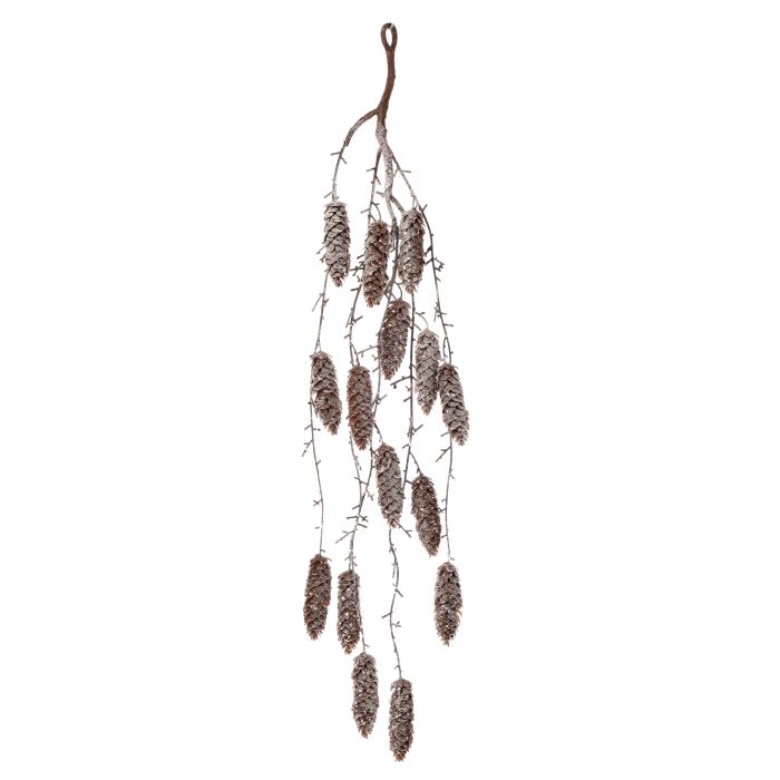 32" ICED GLITTER PINECONE DROP