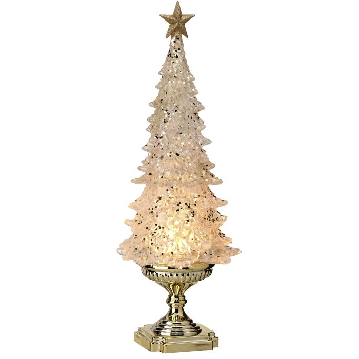 20"LED/BTY/TMR USB ACRYLIC TREE ON PEDESTAL