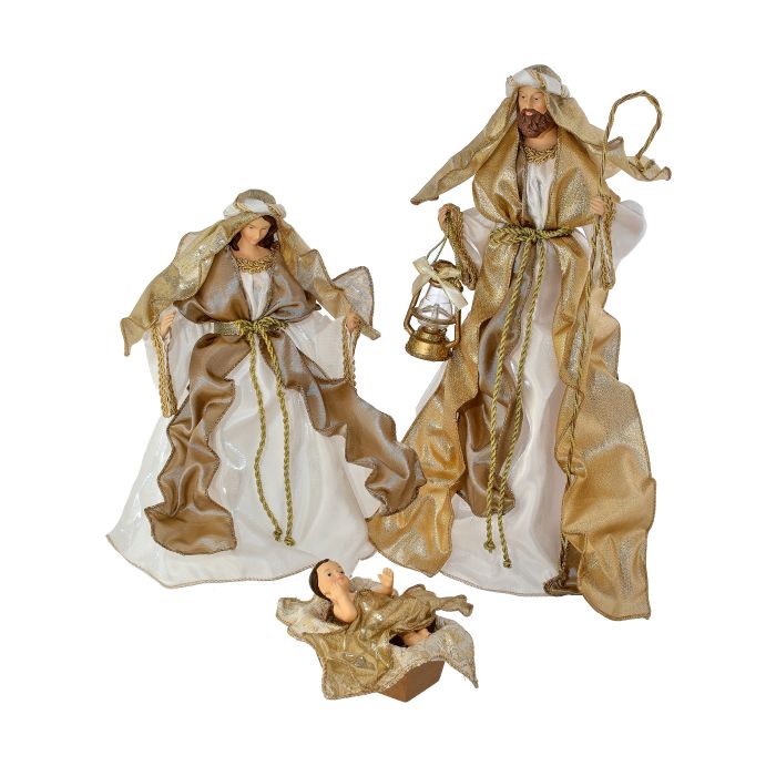 5-15" GOLDEN RENAISSANCE HOLY FAMILY SET/3