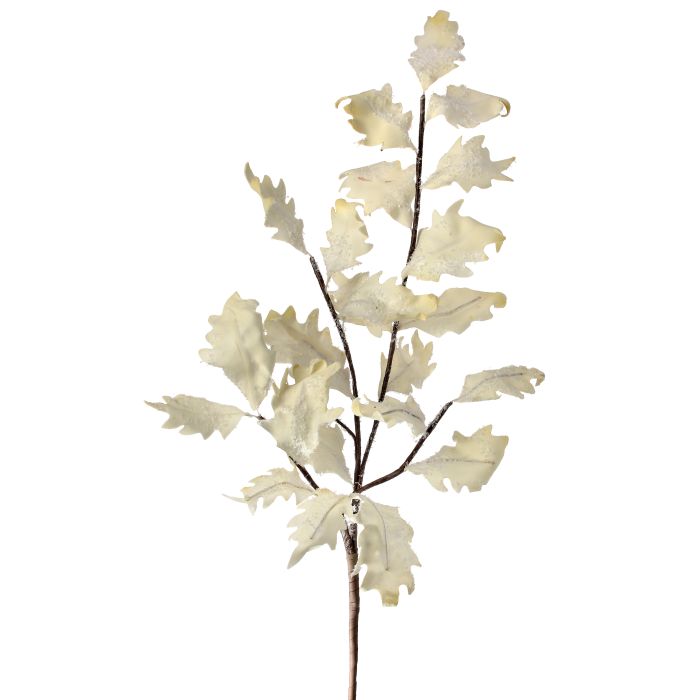 40" FOAM SNOWY WINTER CHALET LEAF SPRAY