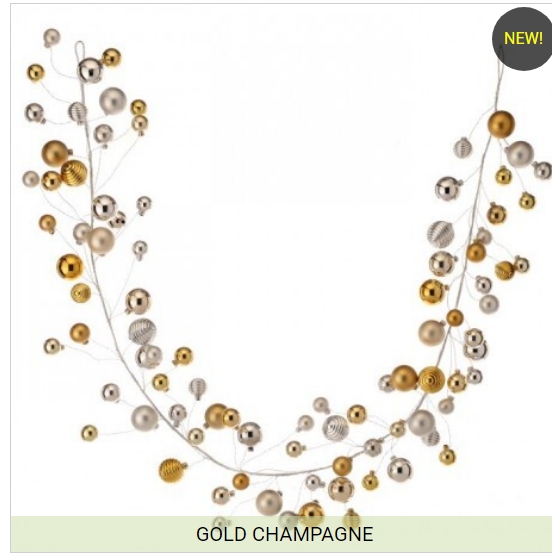 60" VP  SHINY/MATTE BALL GARLAND