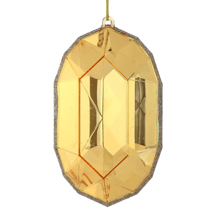 6.5" ACRYLIC OVAL PRECIOUS GEM ORNAMENT