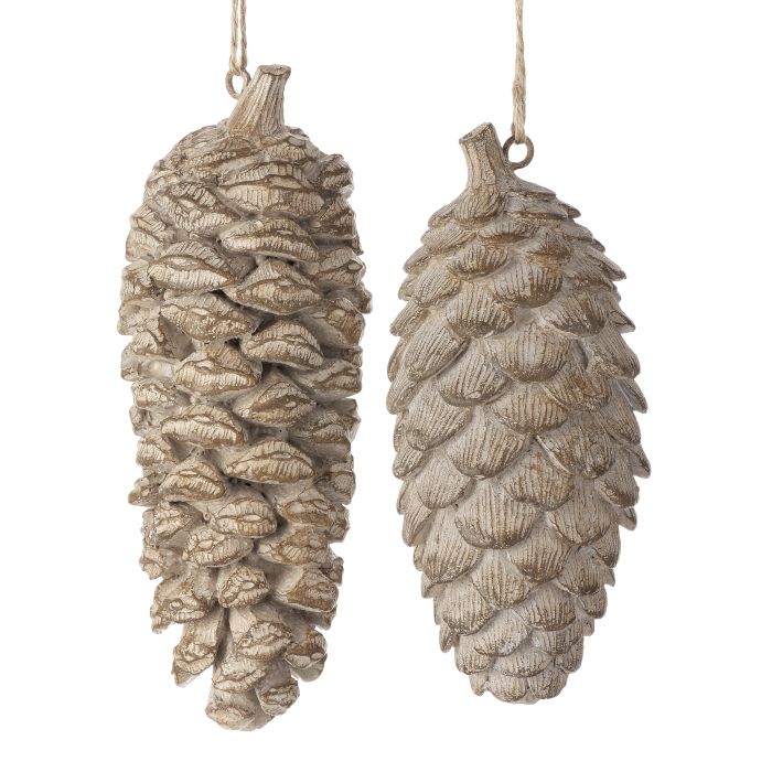 4.5-5.5"RESIN PINECONE ORNAMENT INDIVIDUAL
