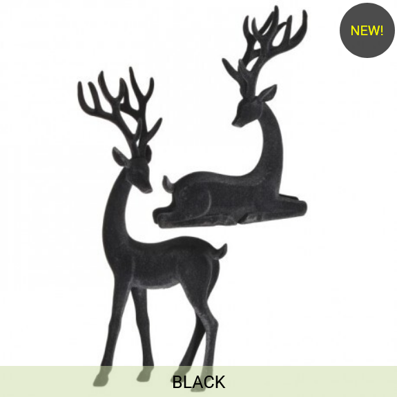 10-14.5" RESIN FLOCKED DEER INDIVIDUAL 