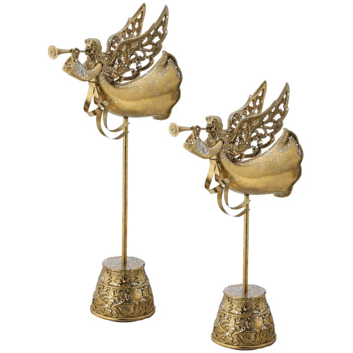 17-19" RESIN FLYING ANGEL W/HORN INDIVIDUAL