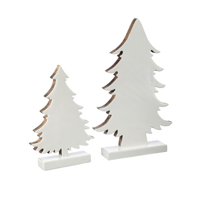 12-17" WOOD W/ENAMEL TREES INDIVIDUAL 