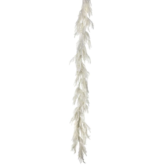 120" REAL TCH FLOCKED WH NORFOLK PINE GARLAND