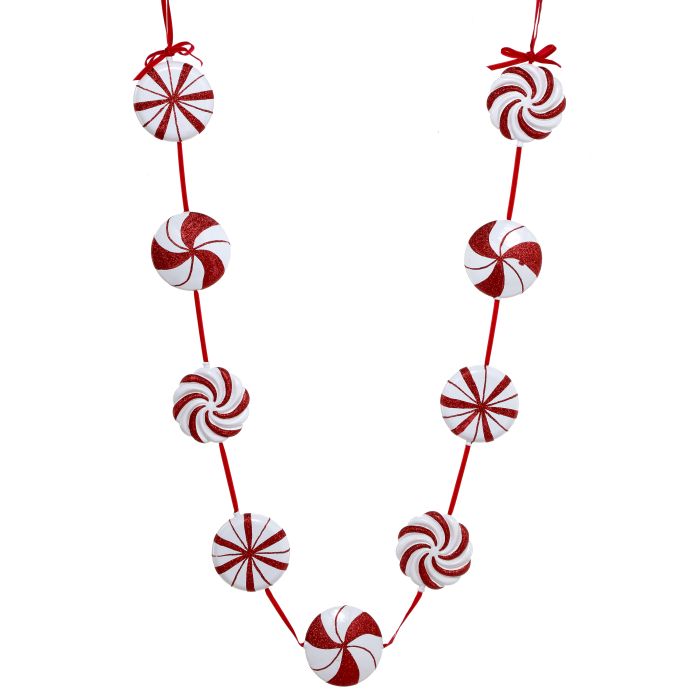 72" ASST PEPPERMINT GARLAND