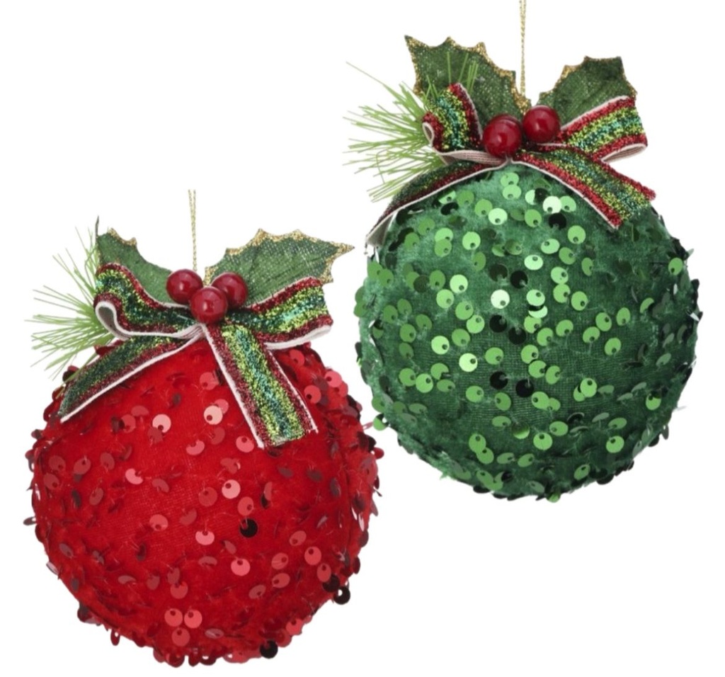 5" SEQUIN BALL ORNAMENT